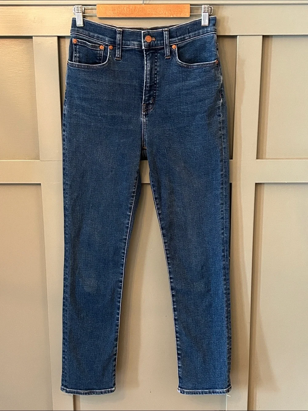 Madewell The Perfect Vintage Jean High Rise Larkspur Stretch Denim Size 28